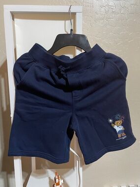 Polo by Ralph Lauren Navy Bear Graphic Kids Shorts